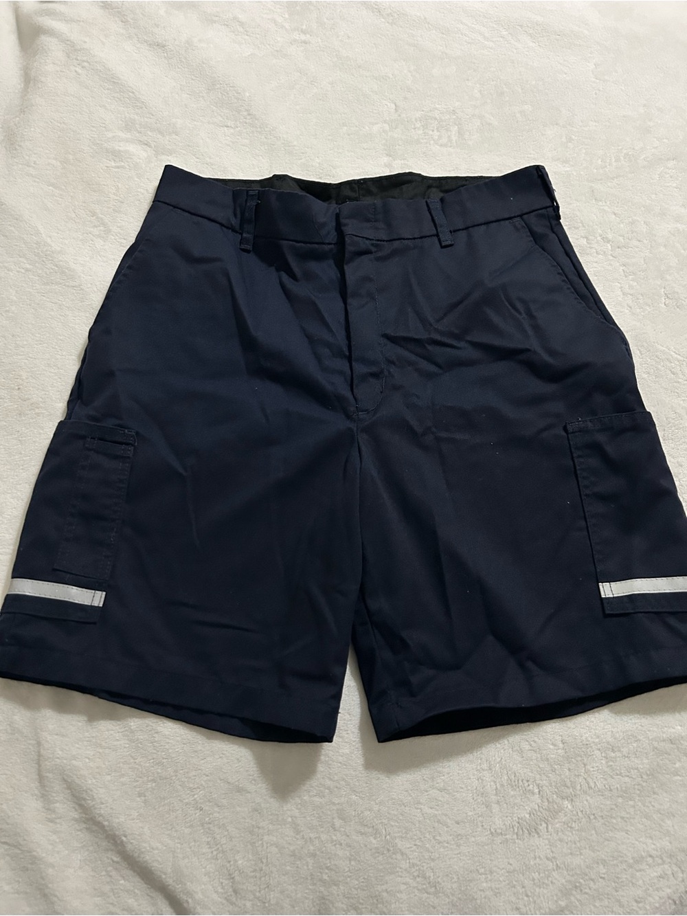 FedEx Uniform Cargo Shorts Navy Blue Men’s 36R Reflective Stripe Image Authority